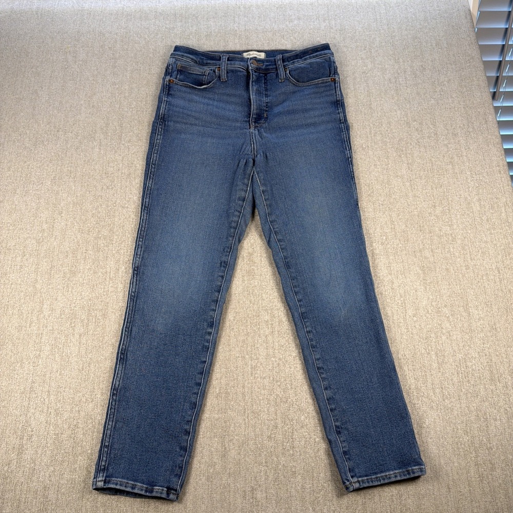 Madewell Jeans Size 29 Medium Wash Mid-Rise Stovepipe Straight Leg Denim Classic